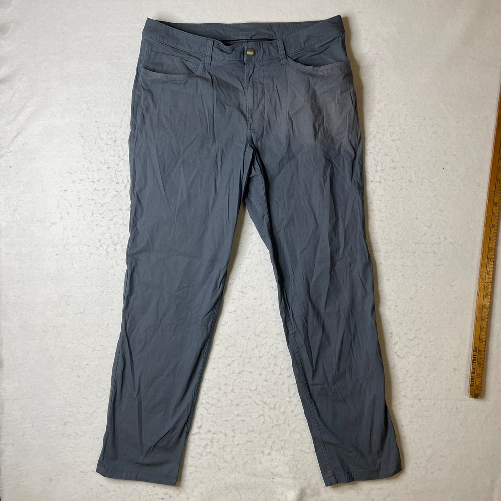 Lululemon ABC Pants Mens 33 Gray Slim Fit Technical Stretch Casual Trousers